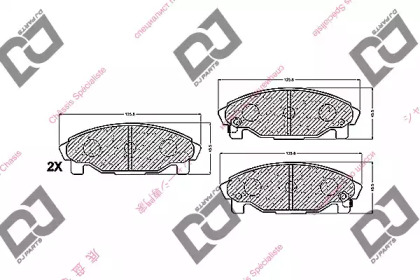 Комплект тормозных колодок DJ PARTS BP1427